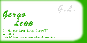 gergo lepp business card